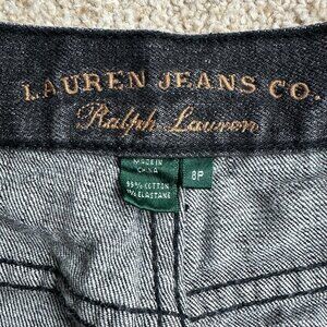 Lauren Jeans by Ralph Lauren Petite Black Straight Leg  Size 8